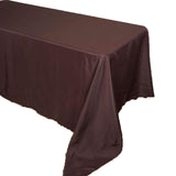 90"x156" Chocolate Polyester Rectangular Tablecloth