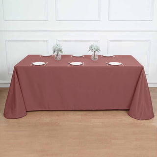 Elevate Your Event Decor with the Cinnamon Rose Polyester Tablecloth