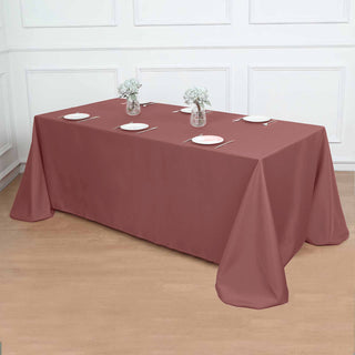 Create Memorable Moments with the Cinnamon Rose Polyester Tablecloth