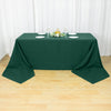 90x156inch Hunter Emerald Green 200 GSM Seamless Premium Polyester Rectangular Tablecloth