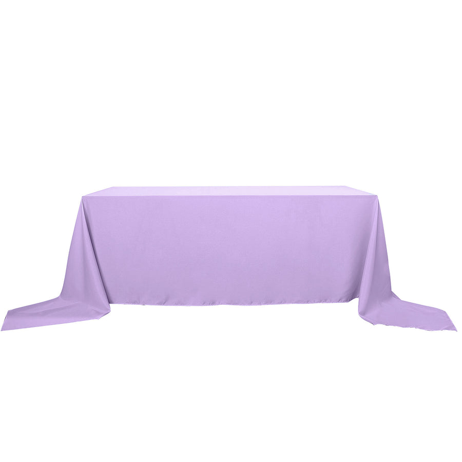 90inch x 156inch Lavender Lilac Polyester Rectangular Tablecloth