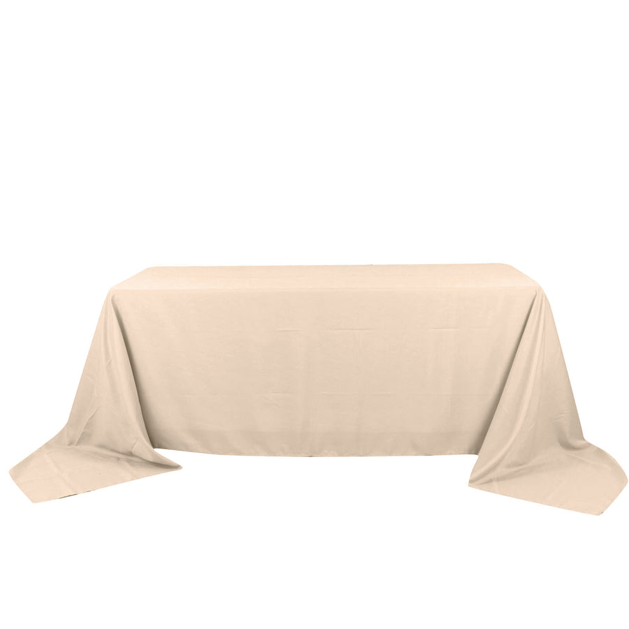 90x156inch Nude Polyester Rectangular Tablecloth