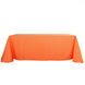 90 Inch x 156 Inch | Orange Polyester Rectangular Tablecloth | TableclothsFactory