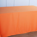 90 Inch x 156 Inch | Orange Polyester Rectangular Tablecloth | TableclothsFactory