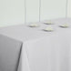 90x156inches Silver Polyester Rectangular Tablecloth