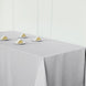 90x156inches Silver Polyester Rectangular Tablecloth