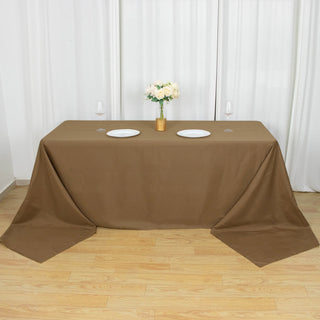 Elevate Your Event with the Taupe Polyester Tablecloth
