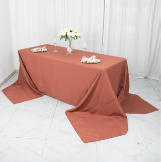 Elevate Your Event with the Terracotta (Rust) Premium Polyester Tablecloth