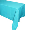 90"x156" Turquoise Polyester Rectangular Tablecloth