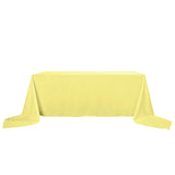 90"x156" Yellow Polyester Rectangular Tablecloth