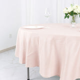 90Inch Blush / Rose Gold Polyester Round Tablecloth