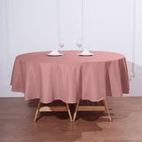 90Inch Dusty Rose Polyester Round Tablecloth