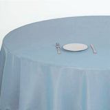 90Inch Dusty Blue Polyester Round Tablecloth
