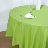 90Inch Apple Green Polyester Round Tablecloth