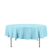 90Inch Blue Polyester Round Tablecloth