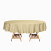 90Inch Champagne Polyester Round Tablecloth