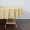 90Inch Champagne Polyester Round Tablecloth