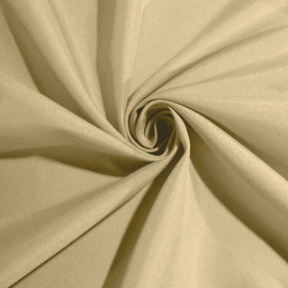 Add Elegance to Your Table with the 90" Champagne Seamless Polyester Round Tablecloth