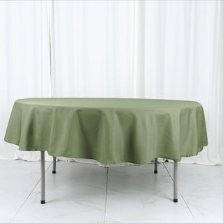 Elevate Your Event with the 90" Dusty Sage Green Tablecloth