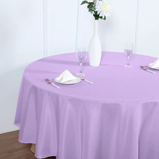 Create a Dreamy Atmosphere with the Lavender Lilac Polyester Round Tablecloth