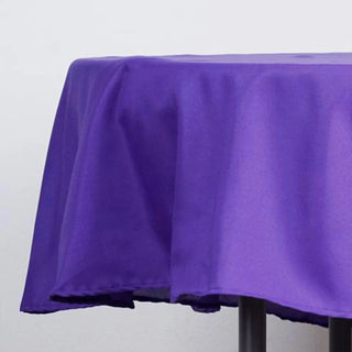 Unleash Your Creativity with the 90" Purple Seamless Polyester Round Tablecloth
