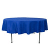 90inch Royal Blue 200 GSM Seamless Premium Polyester Round Tablecloth