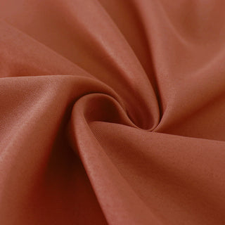Transform Your Tables with the Terracotta (Rust) 90" Round Tablecloth