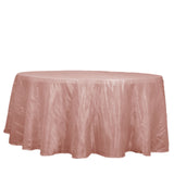 120inch Dusty Rose Accordion Crinkle Taffeta Round Tablecloth