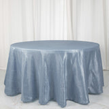 120inch Dusty Blue Accordion Crinkle Taffeta Round Tablecloth