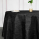 120inch Black Accordion Crinkle Taffeta Round Tablecloth