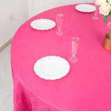120inch Fuchsia Accordion Crinkle Taffeta Round Tablecloth