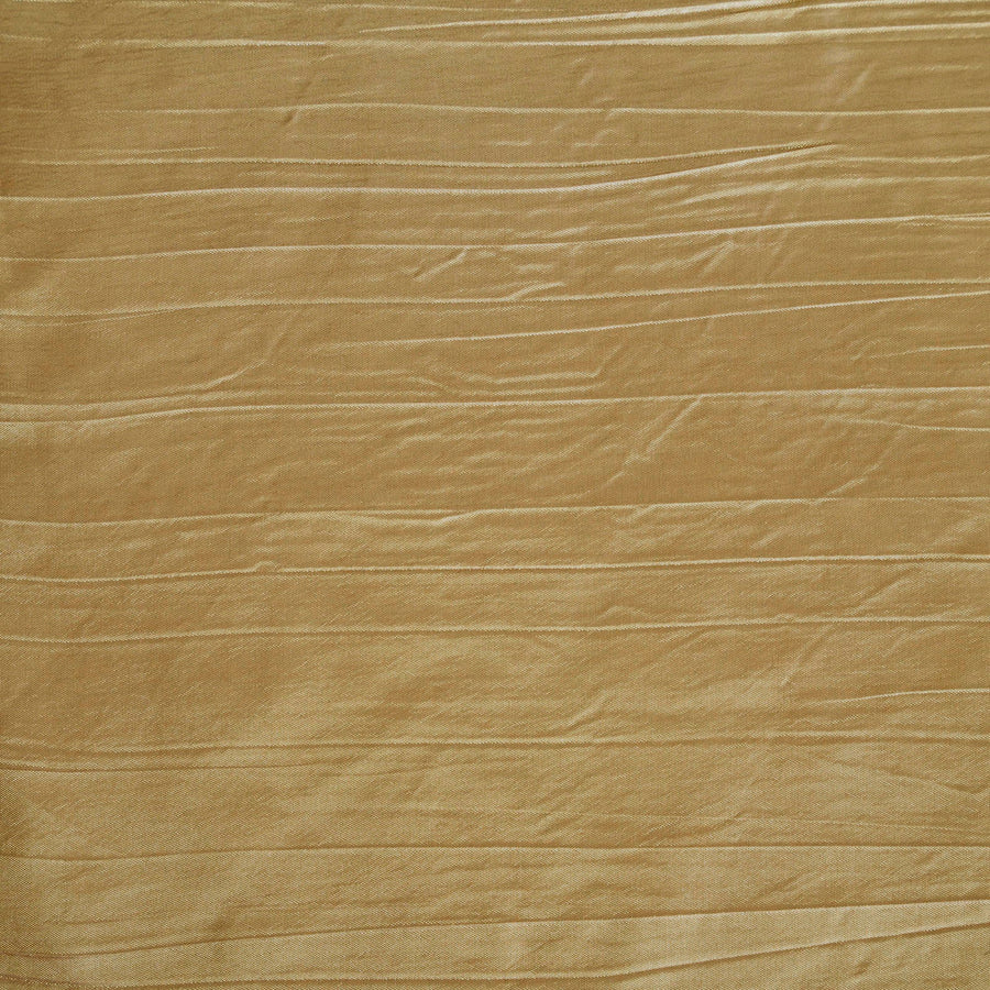 120inch Gold Accordion Crinkle Taffeta Round Tablecloth#whtbkgd