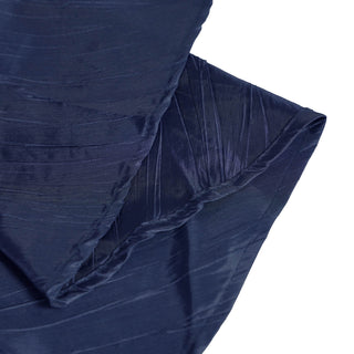Navy Blue 120" Round Crinkle Taffeta Tablecloth: The Perfect Finishing Touch
