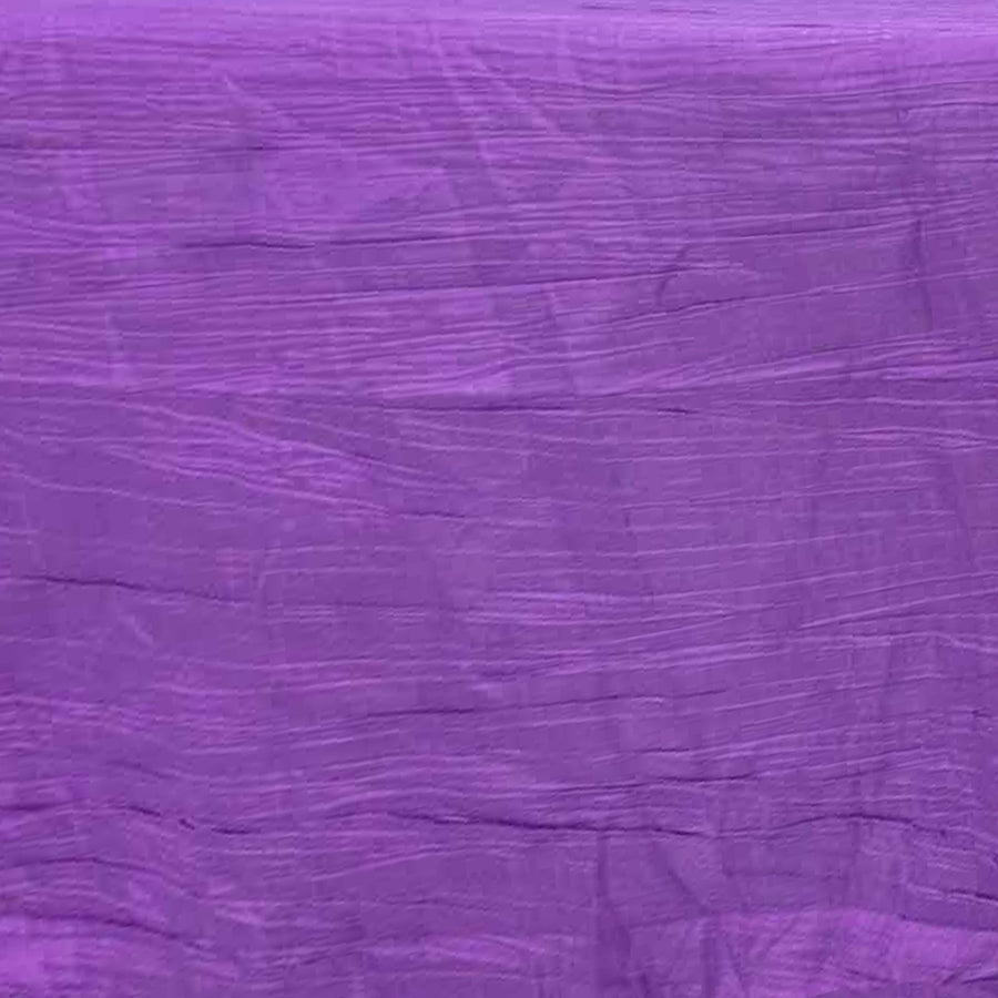 120inch Purple Accordion Crinkle Taffeta Round Tablecloth#whtbkgd
