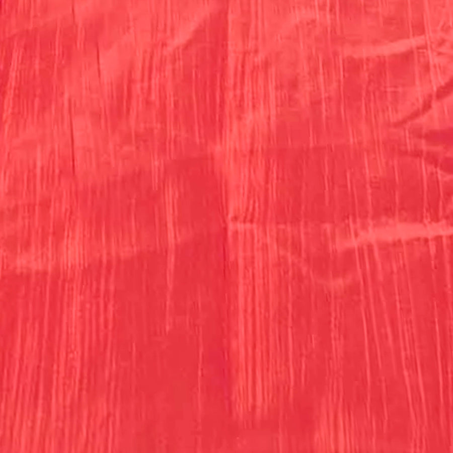 120inch Red Accordion Crinkle Taffeta Round Tablecloth#whtbkgd