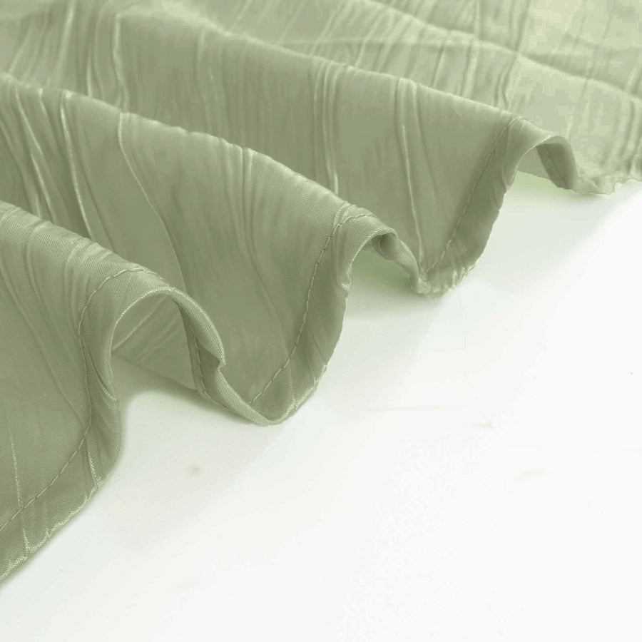 120inch Sage Green Accordion Crinkle Taffeta Round Tablecloth