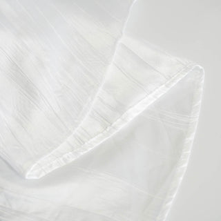 Create an Unforgettable Event with the 120" White Seamless Accordion Crinkle Taffeta Round Tablecloth