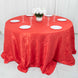 132inch Red Accordion Crinkle Taffeta Seamless Round Tablecloth