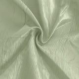 132inch Sage Green Accordion Crinkle Taffeta Round Tablecloth#whtbkgd