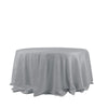 132inch Silver Accordion Crinkle Taffeta Seamless Round Tablecloth
