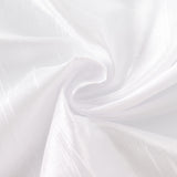 132Inch White Accordion Crinkle Taffeta Seamless Round Tablecloth#whtbkgd
