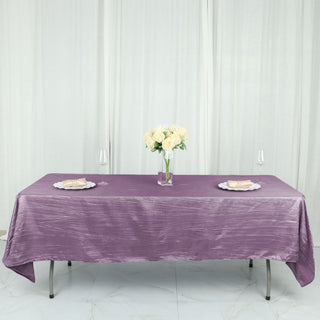 Elevate Your Event Decor with the Vibrant Violet Amethyst Accordion Crinkle Taffeta Tablecloth