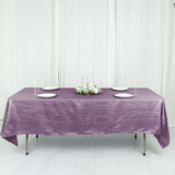 60x102Inch Violet Amethyst Accordion Crinkle Taffeta Rectangle Tablecloth