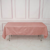 60x102Inch Dusty Rose Accordion Crinkle Taffeta Rectangle Tablecloth