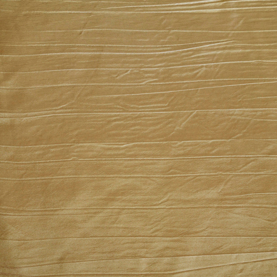 60x102Inch Gold Accordion Crinkle Taffeta Rectangle Tablecloth#whtbkgd