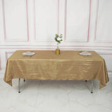 Add a Touch of Elegance with the Gold Accordion Crinkle Taffeta Tablecloth