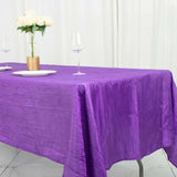60x102inch Purple Accordion Crinkle Taffeta Rectangle Tablecloth