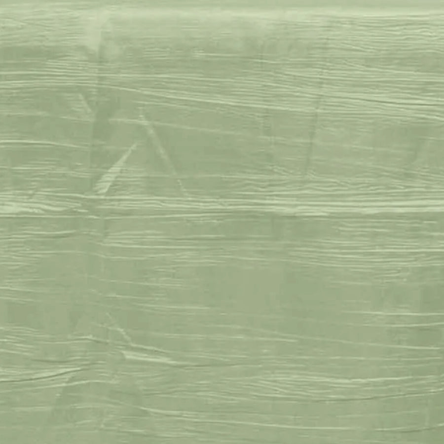 60x102inch Sage Green Accordion Crinkle Taffeta Rectangle Tablecloth#whtbkgd