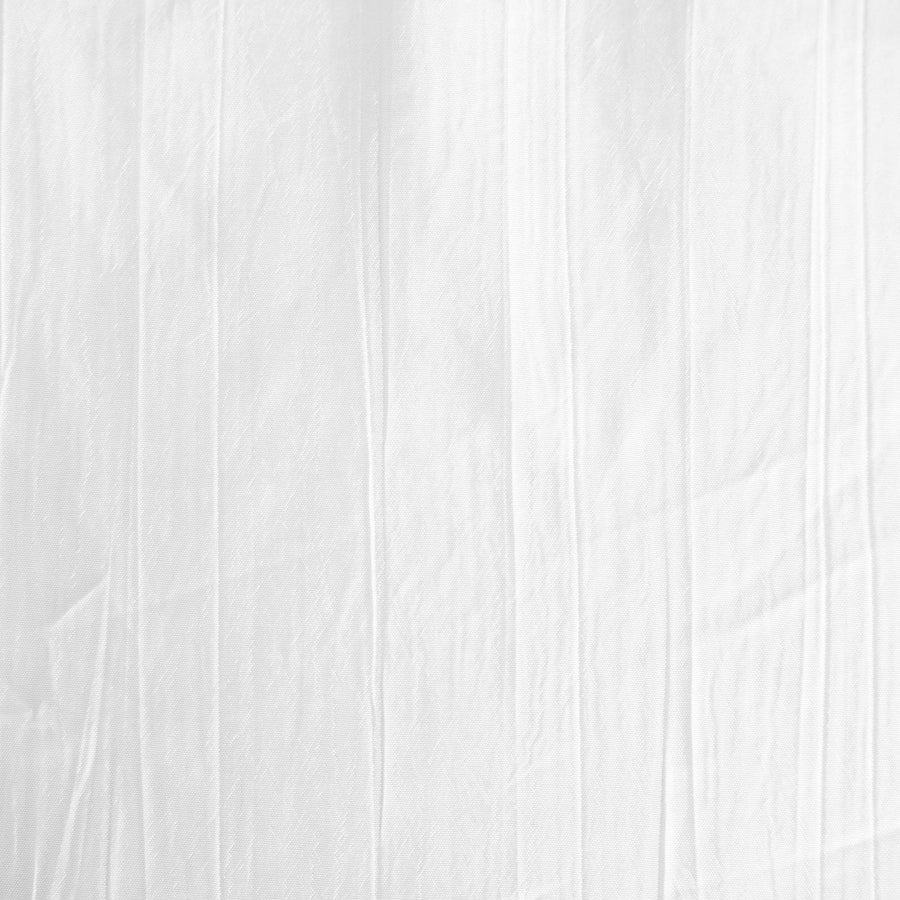 60x102Inch White Accordion Crinkle Taffeta Rectangle Tablecloth#whtbkgd