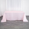 90x132Inch Blush Rose Gold Accordion Crinkle Taffeta Rectangular Tablecloth